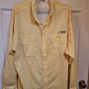 Columbia Yellow Button-Up Shirt